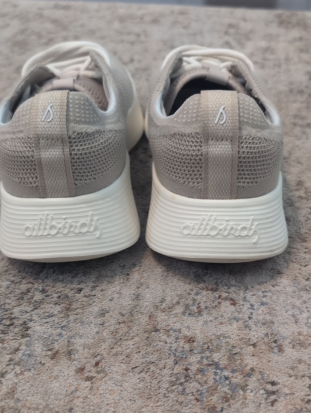 allbirds Men’s Light Tan Knit Athletic Sneakers